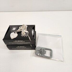 NHL Vancouver Canucks Heart Bracelets x 2 and Bottle Opener Bundle Avon